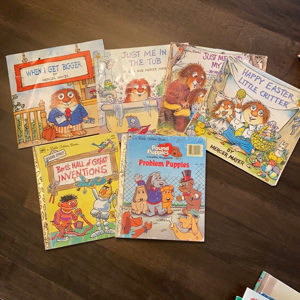 Bundle of 5 books, Little Ctritter, Sesame Street, Pound Puppies